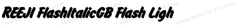 REEJI FlashItalicGB Flash Lightttf字体转换